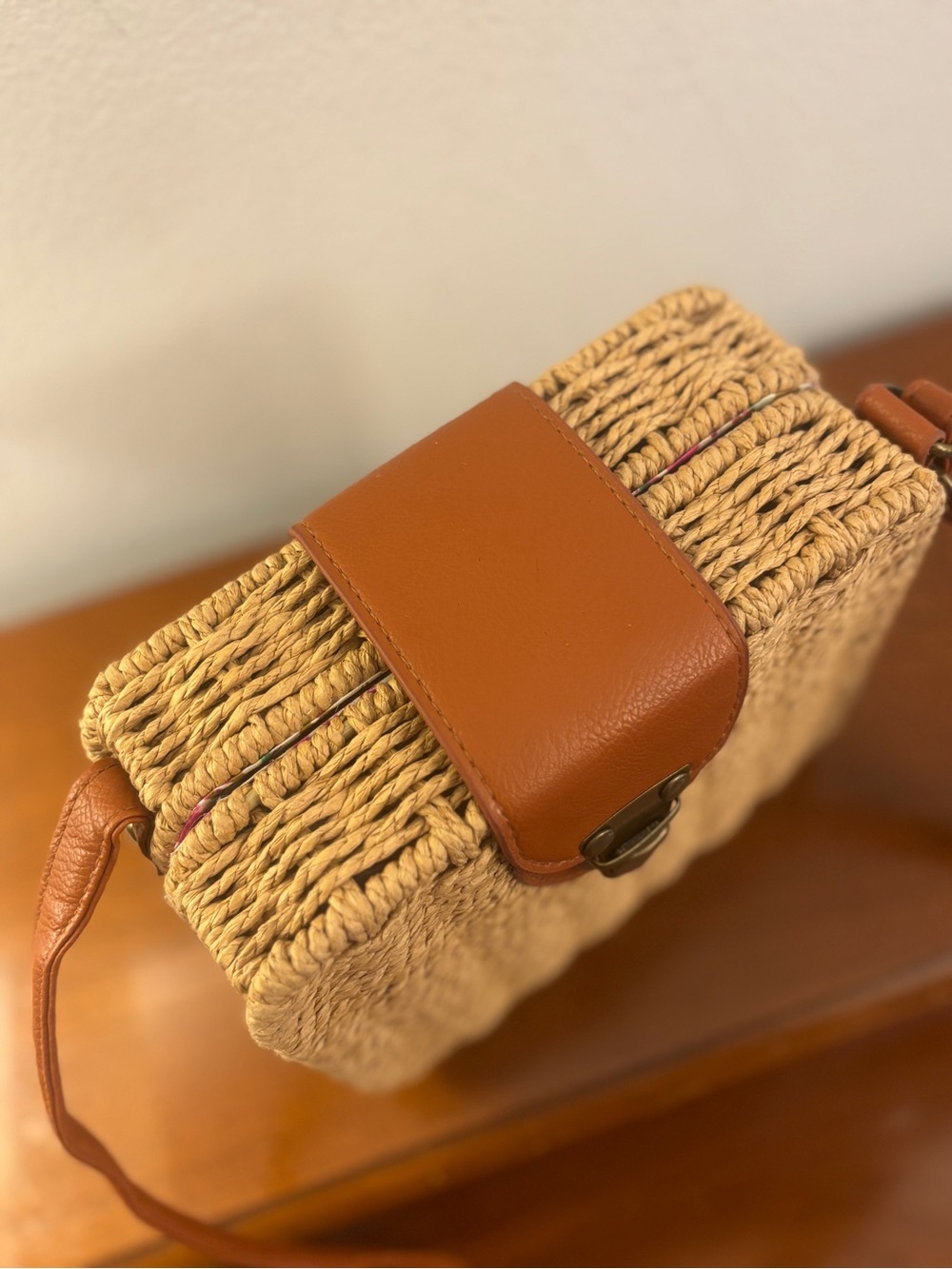 Already There Natural Wicker Crossbody Bag - Picture 8 of 12